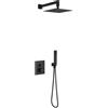 Excellent Keria set per vasca e doccia da incasso con termostato con soffione nero AREX.SET.2048BL