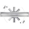 Hagser Iris scarico per doccia 80 cm acciaio HGR30000030