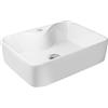 Hagser Alexa lavabo 48x37 cm rettangolare da appoggio bianco lucida HGR20000041