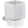 Stella Oslo bicchiere per lavarsi i denti bianco-cromo 02.412