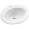 Invena Nikea lavabo 49.5x45.5 cm ovale da incasso bianco lucida CE-53-001