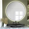 Baltica Design Bright specchio 60x60 cm rotonda con illuminazione nero 5904107900049