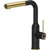 Quadron Angelina Q Line rubinetto da cucina verticale nero-oro/oro antico 3573500_BLMPVDG1