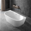 Hagser Greta vasca da bagno a parete 150x80 cm ovale bianco HGR15000012