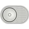 Quadron Tom 211 lavello in acciaio con sifone 77x50 cm acciaio HD211SAT7750