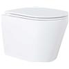 Hagser Otis set vaso wc con copriwater sospeso senza brida bianco HGR90000042