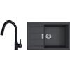Franke Set lavello Tectonite Franke Sirius 2.0 143.0618.577, rubinetto da cucina Franke Lina 115.0626.055