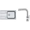 Franke Set lavello in acciaio Franke Smart 101.0356.723, rubinetto da cucina Oltens Myvat 35205100