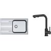 Franke Set lavello in acciaio Franke Smart 101.0356.723, rubinetto da cucina Oltens Myvat 35205300