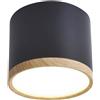 Candellux Tuba lampada da soffitto 1x9 W nero-legno 2275949