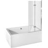 Besco Prestigio parete vasca 80 cm 2 ante cromo lucida/vetro trasparente PP-2S