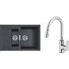 Franke Set lavello Tectonite Franke Sirius 2.0 143.0618.687, rubinetto da cucina Oltens Lista 35202100