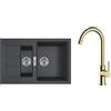Franke Set lavello Tectonite Franke Sirius 2.0 143.0618.687, rubinetto da cucina Oltens Skafta 35206800