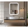 Venti Prima specchio 60x80 cm rettangolare con illuminazione argento 5907722357915