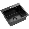 Quadron Luke lavello in acciaio con sifone 50x45 cm ZH5045PVDBLM