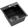 Quadron Luke lavello in acciaio con sifone 40x45 cm ZH4045PVDBLM