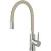 Ferro Zumba rubinetto da cucina verticale beige-inox BZA4PSS
