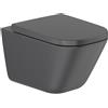 Roca Gap vaso wc sospeso senza brida nero A34647L080