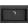 Laveo Tau lavello in granito 80x50 cm nero SBT7108