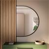 Baltica Design Tiny Border Semi Round specchio 130x85 cm nero 5904107923710