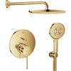 Grohe Set soffione doccia Grohe Rainshower 26066GL0, rubinetto per vasca e doccia Grohe Essence 24058GL1, 26574GL0, 26658GL0, 28362GL1