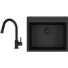 Franke Set lavello in granito Franke Maris 114.0661.699, rubinetto da cucina Franke Lina 115.0626.053