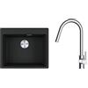 Franke Set lavello in granito Franke Maris 114.0661.699, rubinetto da cucina Oltens Litla 35204100