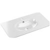 Comad Pure lavabo 80x46 cm semicircolare da mobile bianco lucida PURE WHITE GLOSS UM 80-46