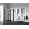 Ravak Blix II parete doccia 100 cm nero opaca/vetro trasparente 9BMA0300Z1