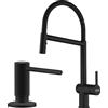 Franke Set rubinetto da cucina Franke Active Semi Pro Spray 115.0653.409, dispenser di liquidi Franke Active SM 119.0547.906