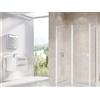 Ravak Chrome parete doccia 90 cm bianco opaca/vetro trasparente 9QV70E00Z1