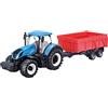 Burago Bburago B18-31658 10CM New Holland T7.315 Trattore + Rimorchio ribaltabile, Multicolore