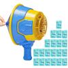 Pealeaf Air Cannon Bubble Blaster con effetto Airzooka, cannone spara bolle manuale senza batterie, portata oltre 5 m per giardino, feste, spiaggia e attività outdoor (Blue,22pcs)