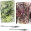 Mtbricey Set di 2 picky pad con 2 pinzette, in silicone, per adulti e adolescenti, riutilizzabili, giocattolo sensoriale in silicone per tricotillomania, allevia i graffi sulla pelle per ansia e stress (C)