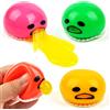 Pipihome 4 Pezzi Vomito Uovo Giocattolo, Palla Antistress Tuorlo D'uovo Vomito, Succhiare e Vomitare Giocattolo Squeeze Antistress per Bambini Adulti (4 Pezzi)