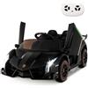 SOARS Macchina Elettrica per Bambini Lamborghini Veneno 12V con Telecomando, Auto Elettrico a Pedale e Porte Idrauliche, Veicoli con Musica, Clacson e Luci, Carico 30 kg, 3-8 Anni (Nero)