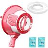 Pealeaf Air Cannon Bubble Blaster con effetto Airzooka, cannone spara bolle manuale senza batterie, portata oltre 5 m per giardino, feste, spiaggia e attività outdoor (Red,2pcs)