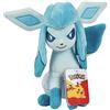 Pokémon Peluche Glaceon da 20,3 cm, con licenza ufficiale, personaggio dell'evoluzione di Eevee, autentico peluche morbido 2+