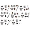 Magma Brick Set di Accessori per Minifigure Forza Nana - Armature, Elmi, Pannelli e Armi compatibili con Le Minifigure di un'importante Marca di mattoncini da Costruzione