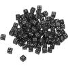 ORFOFE 100 Dadi Neri Mini a 6 Facce in Plastica, Resistenti All'usura, Accessori per Giochi da Tavolo, per Eventi e Riunioni