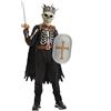Spooktacular Creations Costume da scheletro per bambini di Halloween, costume da cavaliere diabolico a tema oscuro per feste di Halloween per ragazzi (X-Large (12-14 anni))