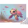 TVJOFXPWXNVU Tartaruga divertente puzzle da 1000 pezzi in carta per adulti animali marini puzzle carta decorazione regalo 70x50cm/1000pcs