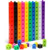 Suvexor 100 dadi a incastro per scuola elementare, matematica, blocchi numerici e giochi educativi in 10 colori, aiuto di calcolo Montessori per ragazzi e ragazze dai 3 agli 8 anni.