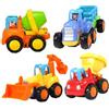 SKISUNO Camion da Costruzione Giocattolo Verde in Abs, Sicuro per Bambini, Veicolo a Retrocarica per Apprendimento Precoce, per Gioco Prescolare