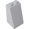XYEIUGO 98560 Mattoncini Pendio 75° 2x2x3, 50 Pezzi GDS-1404-compatibile con Lego Mattoncini da Costruzione, Colore:Gris blanc