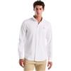Original Penguin Camicia da Uomo Ecovero Oxford Stretch Manica Lunga Button, Bianco Brillante, XL