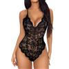 Buitifo Babydoll Lingerie Sexy Donna Body Sleepwear V profondo Completi Intimi Pizzo（nero1,S