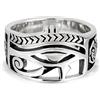 Withlovesilver 925 sterling argento antico egiziano occhio di Horus simbolo di protezione anello, Argento, 22, cod. Grand342