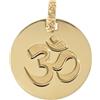 Symbolikamente MEDAGLIA OM in argento AG 925 dorato - grammi 3,8 ca - diametro centimetri 2,1- Questo Simbolo rappresenta il ciclo infinito della vita
