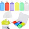EUGENEKELLY 30 portachiavi in plastica, 30 pezzi, con etichetta intercambiabile, etichette identificative personalizzate per chiavi, animali domestici, bagagli ed etichette, 6 colori